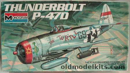 Monogram 1/48 Republic P-47D Thunderbolt - With AeroMaster Decals - Bagged, 6048 plastic model kit
